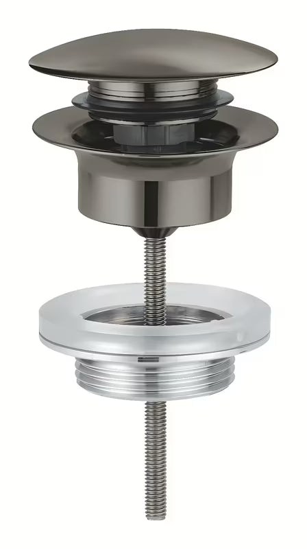 Odpływ do umywalki Grohe w wykończeniu brushed hard graphite z korkiem klik-klak