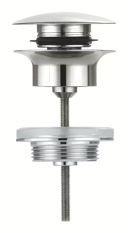 Umywalkowa odpływ Grohe w wykończeniu supersteel z korkiem klik-klak