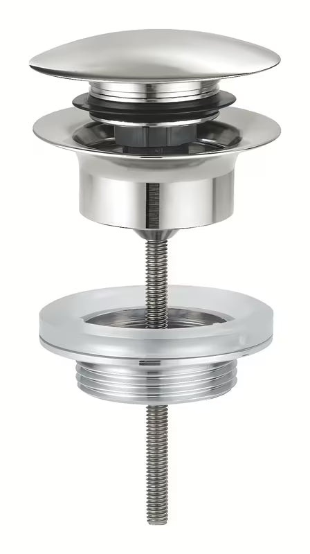 Umywalkowa odpływ Grohe w wykończeniu supersteel z korkiem klik-klak