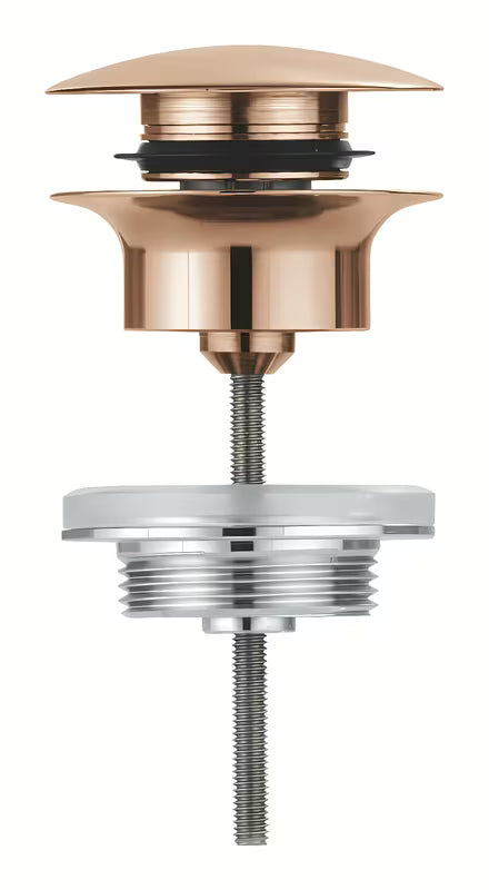 Grohe odpływ do umywalki z korkiem klik-klak w wykończeniu brushed warm sunset.