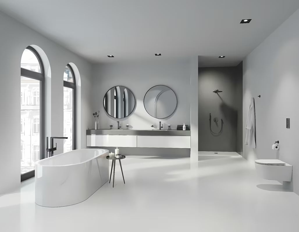 Przycisk spłukujący przycisk Grohe Arena Cosmopolitan S w kolorze szczotkowany Hard Graphite pro stelaże podtynkowe