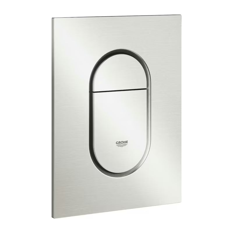 Przycisk spłukujący przycisk Grohe Arena Cosmopolitan S w wykończeniu supersteel pro stelaże podtynkowe