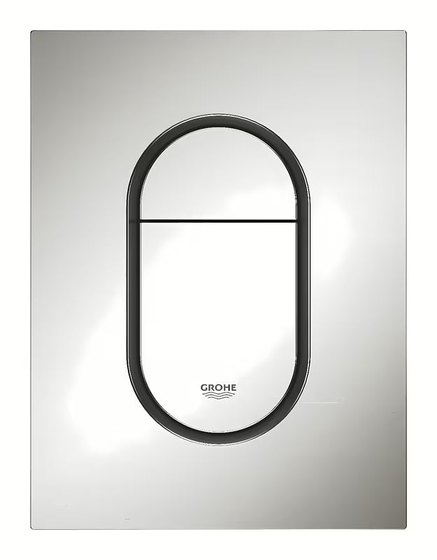 Przycisk spłukujący przycisk Grohe Arena Cosmopolitan S w wykończeniu supersteel pro stelaże podtynkowe