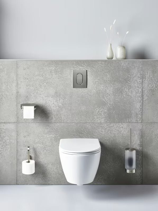 Przycisk spłukujący przycisk Grohe Arena Cosmopolitan S w wykończeniu supersteel pro stelaże podtynkowe
