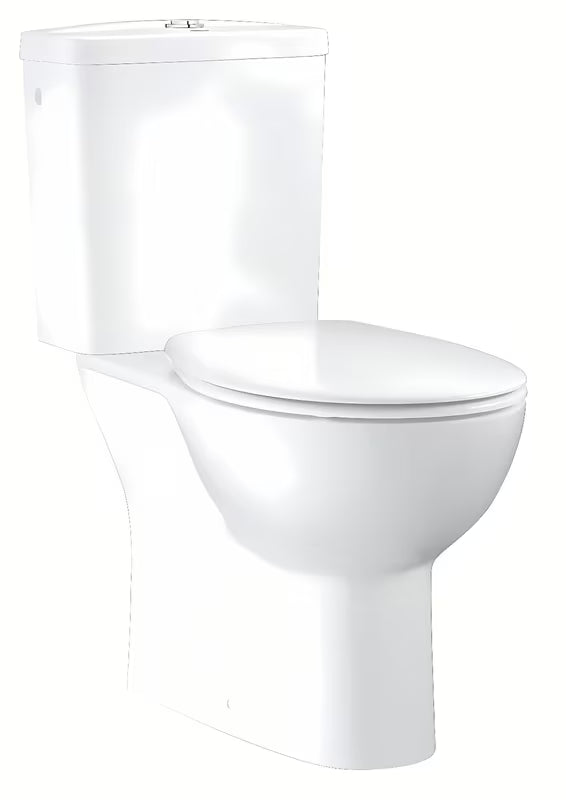 KOMPAKT wc Grohe Bau Ceramic w kolorze Alpine White z miską bezkołnierzową Rimless i deską soft Close