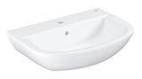 Umywalka wisząca Grohe Bau Ceramic 60 w kolorze białym z otworem pro baterię i przelewem