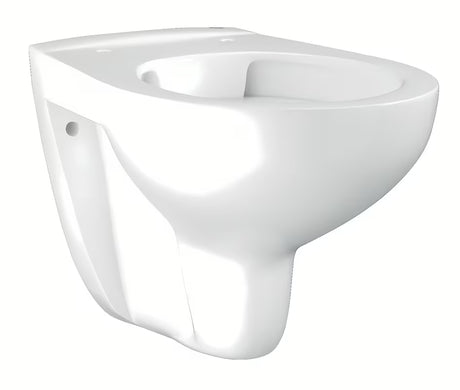 Miska WC Wisząca Grohe Bau Ceramic w kolorze białym Alpine White z bezkołnierzową konstrukcją Rimless