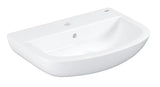 Umywalka wisząca Grohe Bau Ceramic 55 w kolorze białym Alpine White z otworem pro baterię i przelewem