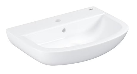 Umywalka wisząca Grohe Bau Ceramic 55 w kolorze białym Alpine White z otworem pro baterię i przelewem