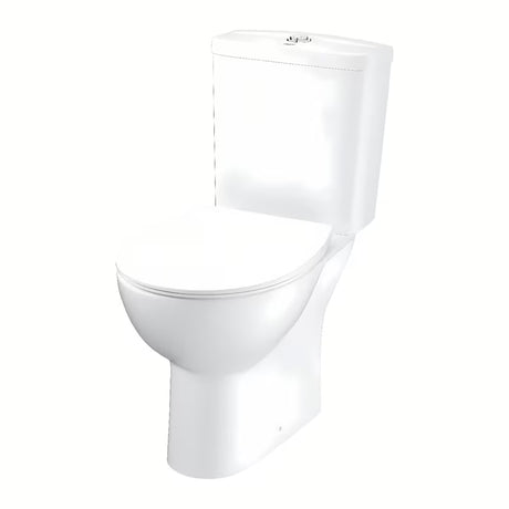 Białe KOMPAKT wc Grohe Bau Ceramic z miską Rimless i slim deską soft Close