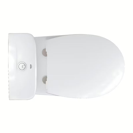 Białe KOMPAKT wc Grohe Bau Ceramic z miską Rimless i slim deską soft Close