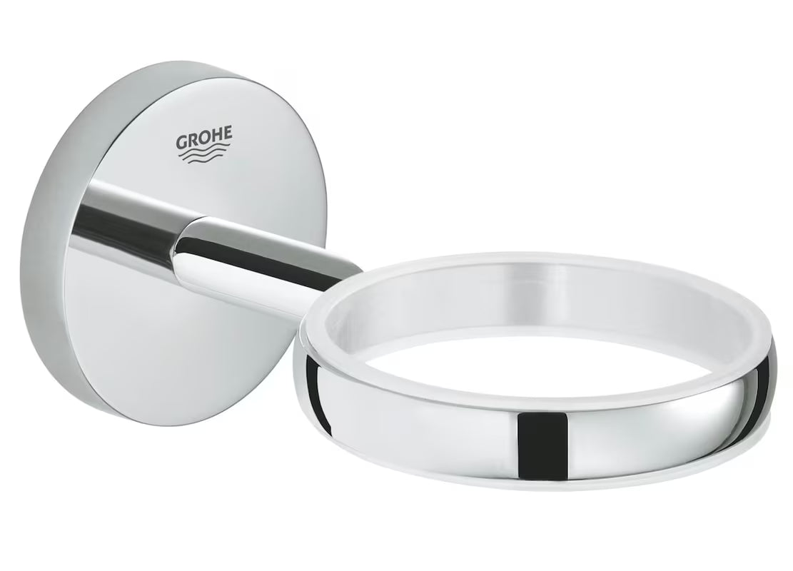 Chromowany uchwyt na mydelniczkę Grohe baucosmopolitan bez szklanki z ukrytym mocowaniem