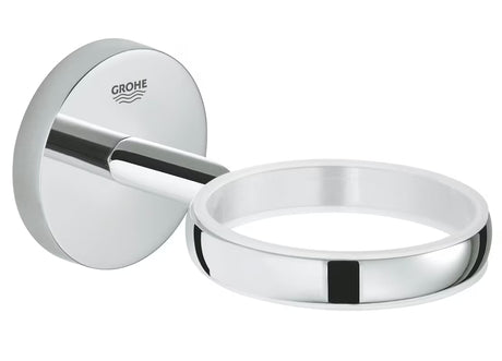 Chromowany uchwyt na mydelniczkę Grohe baucosmopolitan bez szklanki z ukrytym mocowaniem