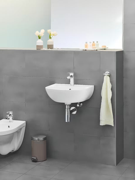 Chromowany uchwyt na mydelniczkę Grohe baucosmopolitan bez szklanki z ukrytym mocowaniem