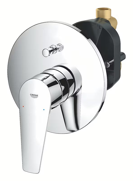 Grohe bauedge podtynkowa jednouchwytowa prysznicowa i bateria wannowa w wykończeniu chrom