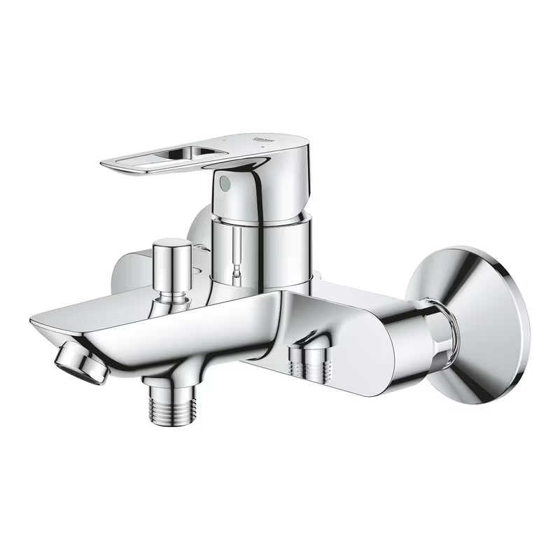 Jednouchwytowa ścienna bateria wannowa Grohe bauloop w wykończeniu chrom bez zestawu prysznicowego.