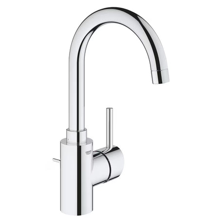 Wysoka jednouchwytowa bateria umywalkowa Grohe Concetto w chromie z obrotową wylewką