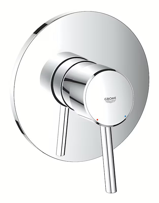 Podtynkowa jednouchwytowa bateria prysznicowa Grohe Concetto New w chromie z minimalistycznym panelem