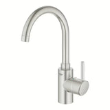 Kuchenna bateria zlewozmywakowa Grohe Concetto New z wysoką obrotową wylewką w wykończeniu supersteel.