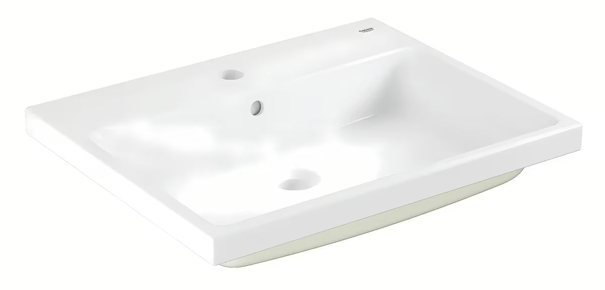 Wpuszczana umywalka wpuszczana w blat Grohe Cube Ceramic nablatowy  w kolorze alpine white