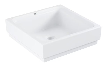 Biała ceramiczna umywalka nablatowa  Grohe Cube Ceramic 40x40 cm bez przelewu