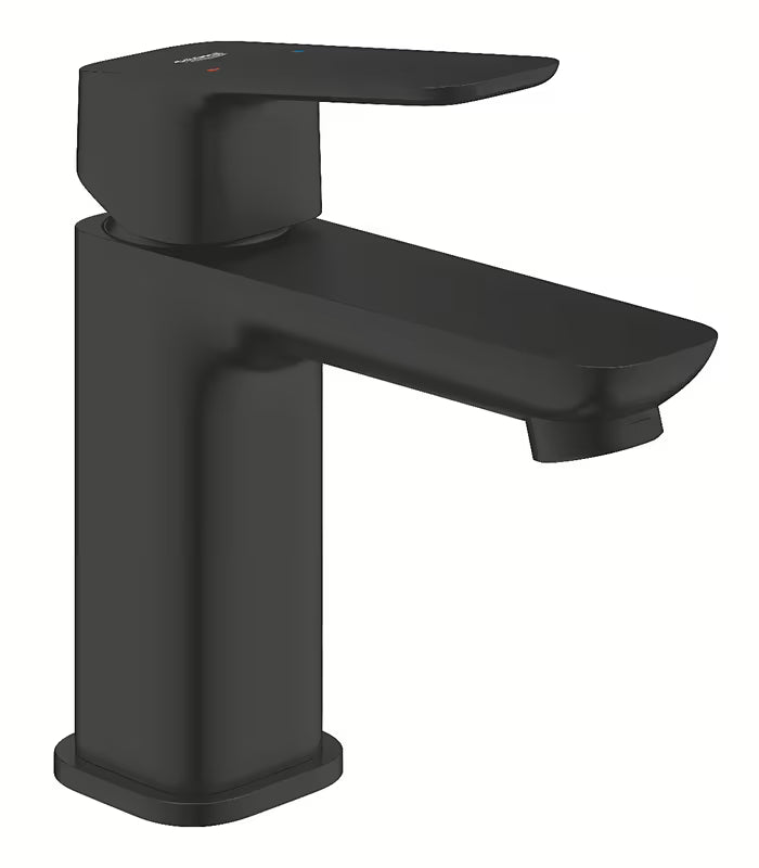Grohe Cubeo jednouchwytowa bateria umywalkowa w matowej czerni bez odpływu