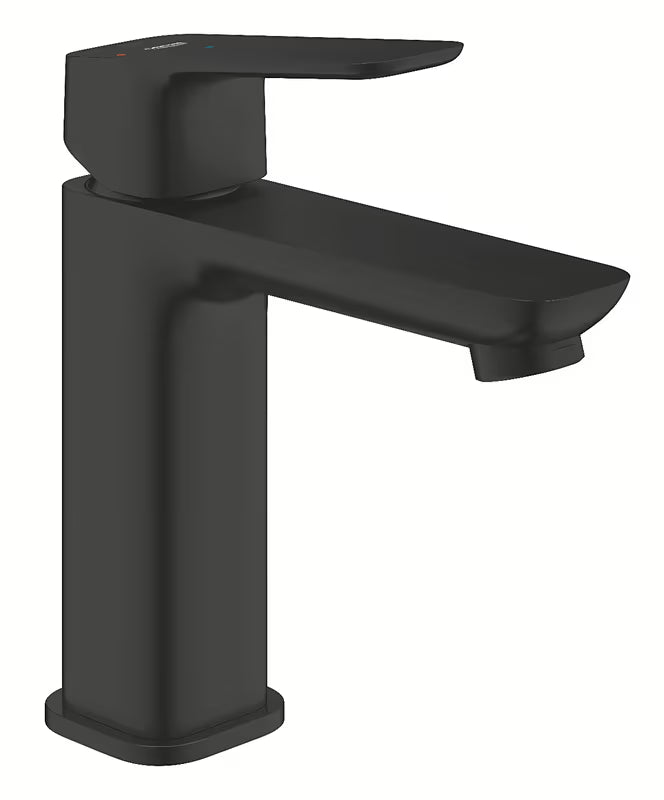 Grohe Cubeo bateria umywalkowa jednouchwytowa w matowej czerni z klik-klak