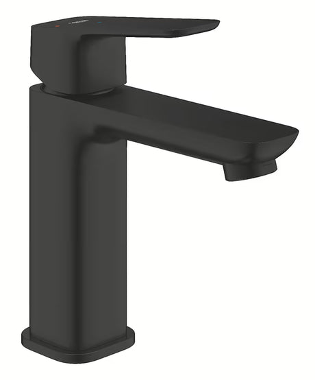 Grohe Cubeo bateria umywalkowa jednouchwytowa w matowej czerni z klik-klak