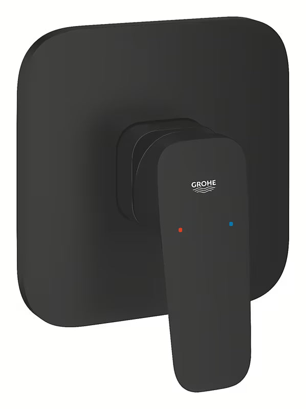 Grohe Cubeo podtynkowa bateria prysznicowa w matowej czerni z dźwignią