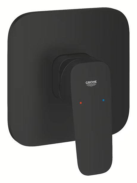 Grohe Cubeo podtynkowa bateria prysznicowa w matowej czerni z dźwignią