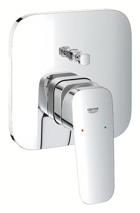 Grohe Cubeo podtynkowa prysznicowa i bateria wannowa w błyszczącym chromie z dźwignią