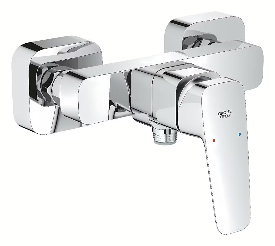 Grohe Cubeo jednouchwytowa ścienna bateria prysznicowa w wykończeniu chrom z dolnym wyjściem prysznice