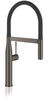 Bateria zlewozmywakowa Grohe Essence Professional w wykończeniu hard graphite z wyciąganą wylewką i obrotową wylewką