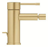 Bateria bidetowa jednouchwytowa Grohe Essence z odpływem w wykończeniu brushed cool sunrise.