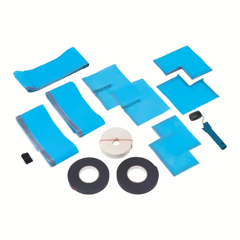 System uszczelniający Grohe Essence z FastFixation, włókniną uszczelniającą, matą i narożnikami pro do połączeń wewnętrznych i zewnętrznych.