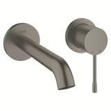 Podtynkowa bateria umywalkowa Grohe Essence New w wykończeniu brushed hard graphite pro do montażu ściennego.