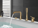 Bateria wannowa Grohe Essence New z zestawem prysznicowym ręcznym w wykończeniu Cool Sunrise