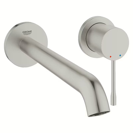 Podtynkowa bateria umywalkowa Grohe Essence New w wykończeniu supersteel pro montaż ścienny