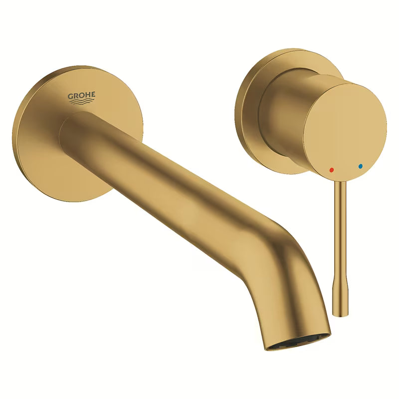 Podtynkowa bateria umywalkowa Grohe Essence New w wykończeniu Brushed Cool Sunrise do montażu ściennego.