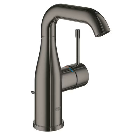 Grohe Essence New umywalkowa jednouchwytowa bateria z odpływem w wykończeniu Hard Graphite