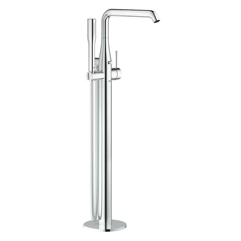 Podłogowa bateria wannowa Grohe Essence New w chromie z rączką prysznicową i obrotową wylewką