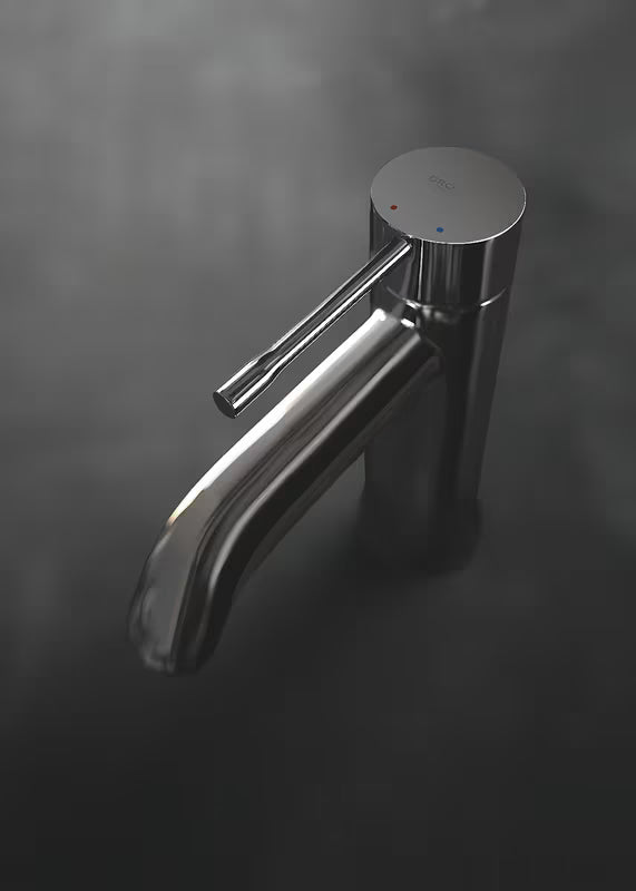 Bateria umywalkowa jednouchwytowa Grohe Essence New z wysoką wylewką w wykończeniu Hard Graphite