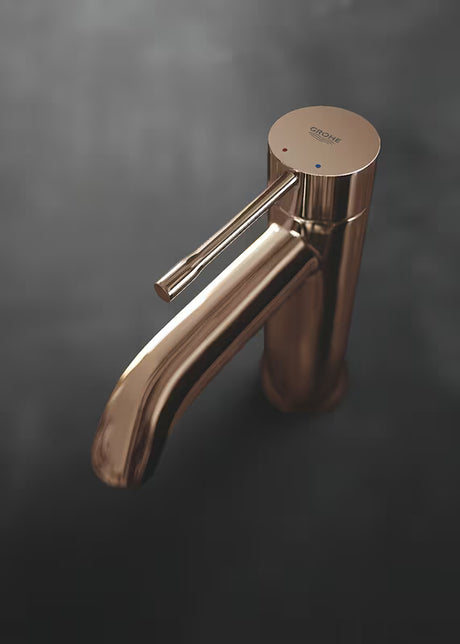 Umywalkowa jednouchwytowa bateria Grohe Essence New z wysoką wylewką i powierzchnią Warm Sunset