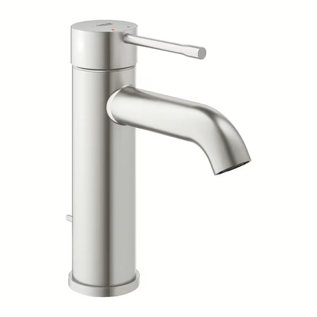 Umywalkowa jednouchwytowa bateria Grohe Essence New z wysoką wylewką i powierzchnią supersteel.