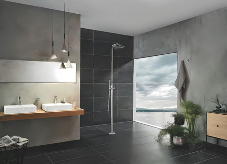 Umywalkowa jednouchwytowa bateria Grohe Essence New z wysoką wylewką i powierzchnią supersteel.