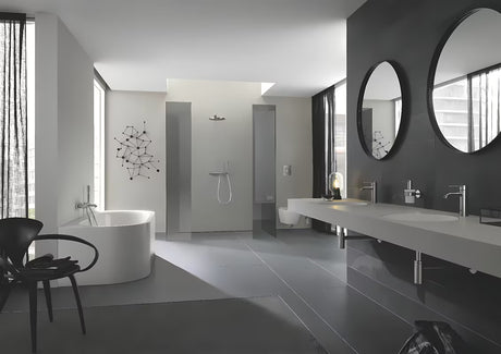 Umywalkowa jednouchwytowa bateria Grohe Essence New z wysoką wylewką i powierzchnią supersteel.