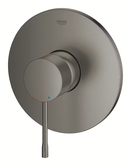 Podtynkowa jednouchwytowa bateria prysznicowa Grohe Essence New w wykończeniu brushed hard graphite