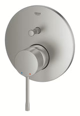 Podtynkowa bateria prysznicowa Grohe Essence New w wykończeniu supersteel z dźwignią i 2-kierunkowym przełącznikiem.