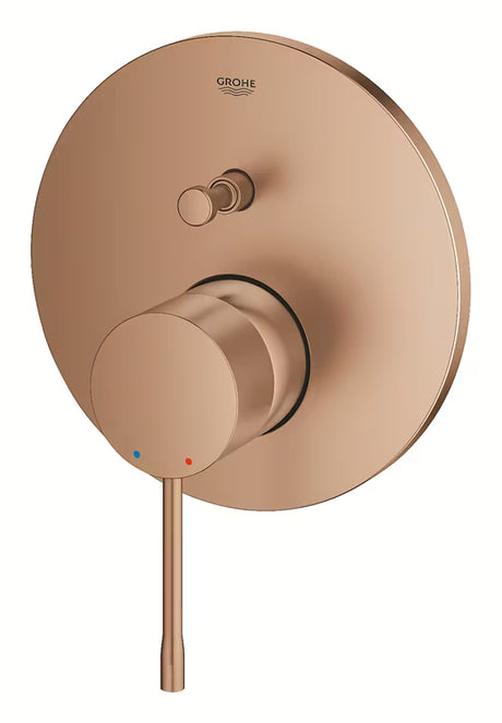 Grohe Essence New podtynkowa bateria prysznicowa w wykończeniu Brushed Warm Sunset z 2-drożnym przełącznikiem
