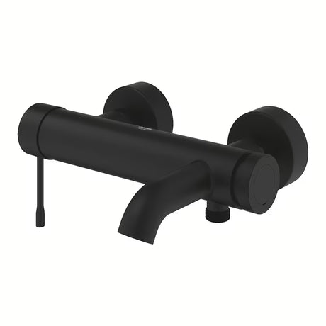Ścienna jednouchwytowa bateria wannowa Grohe Essence New w matowym kolorze phantom black